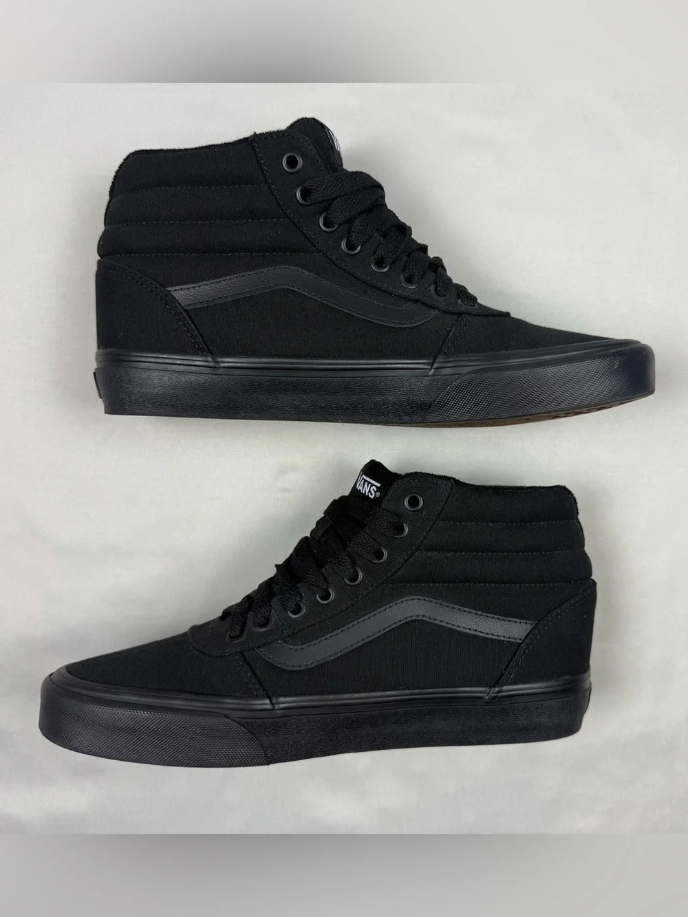 Vans Ward Hi Mens Shoes US 9.5 Triple Black Canvas High Top